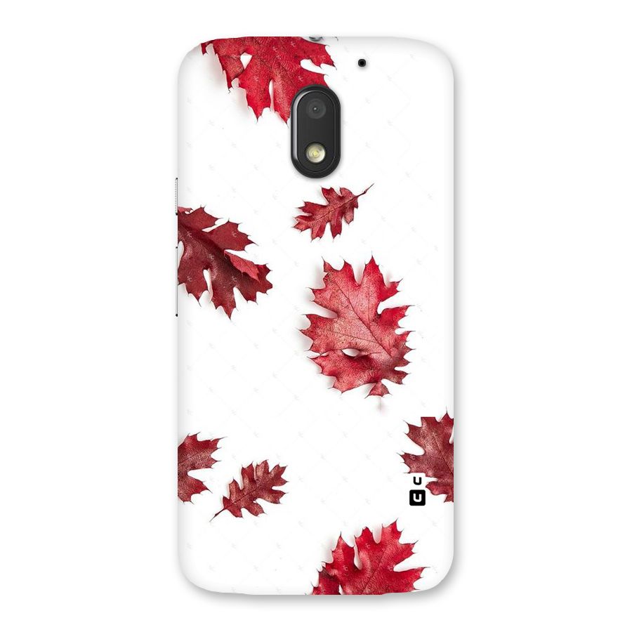 Red Appealing Autumn Leaves Back Case for Moto E3 Power