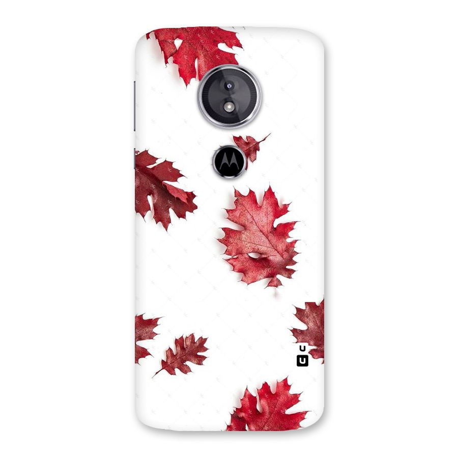 Red Appealing Autumn Leaves Back Case for Moto E5