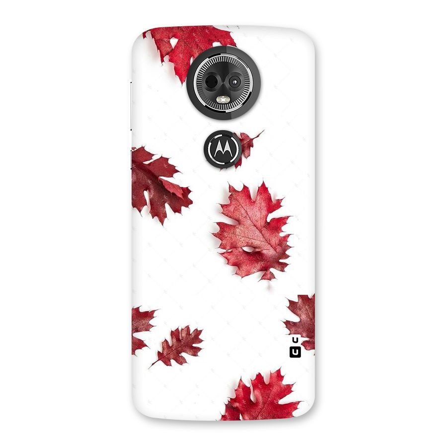 Red Appealing Autumn Leaves Back Case for Moto E5 Plus
