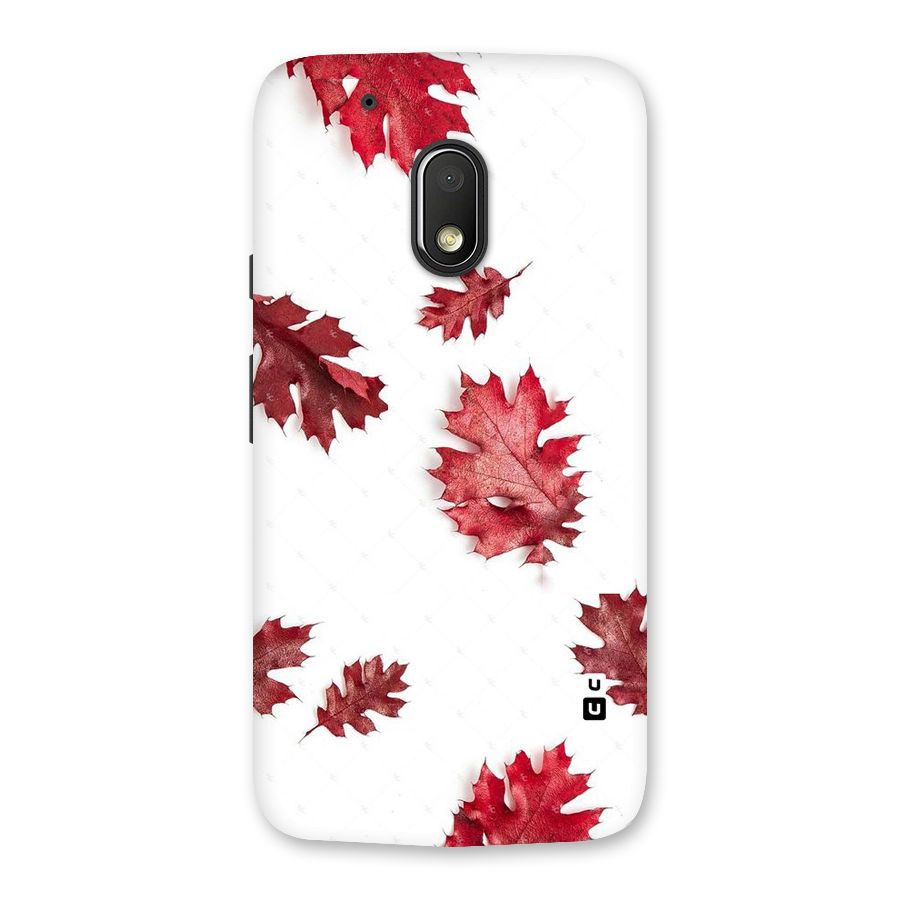 Red Appealing Autumn Leaves Back Case for Moto G4 Play