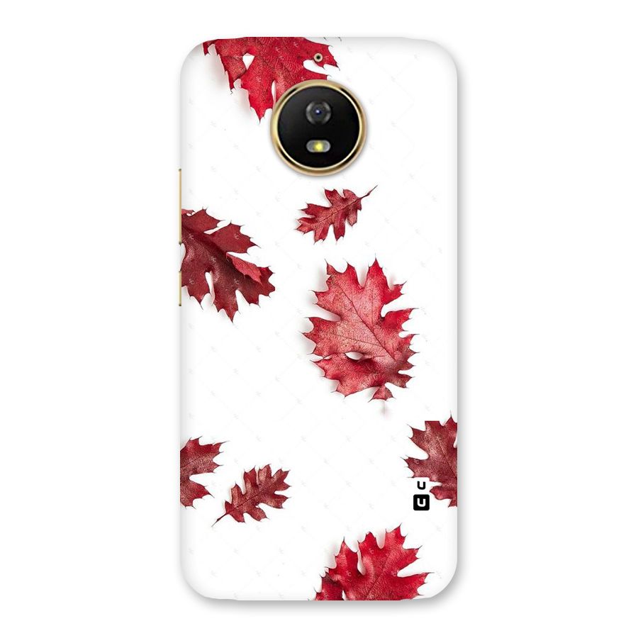 Red Appealing Autumn Leaves Back Case for Moto G5s