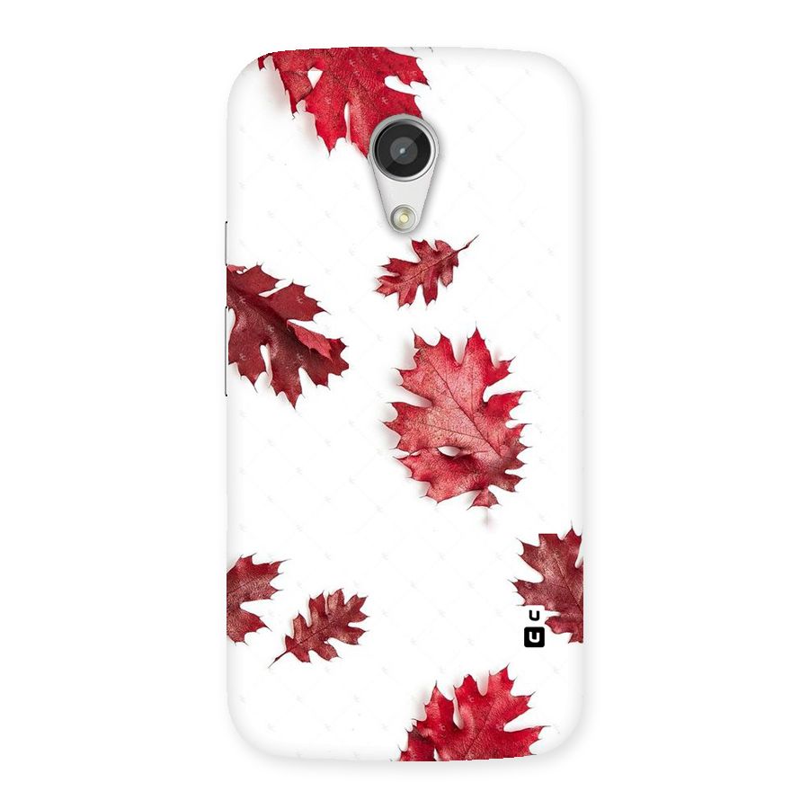Red Appealing Autumn Leaves Back Case for Moto G 2nd Gen