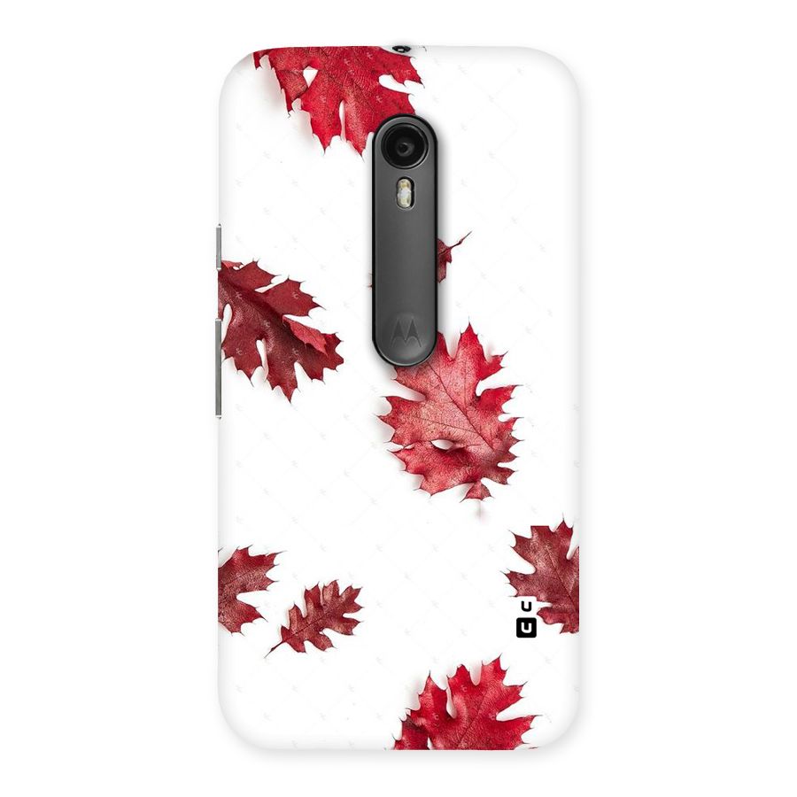 Red Appealing Autumn Leaves Back Case for Moto G Turbo