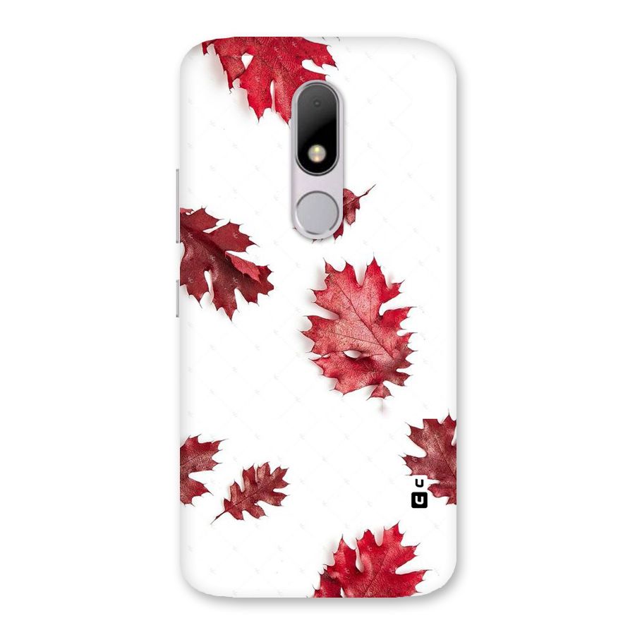 Red Appealing Autumn Leaves Back Case for Moto M