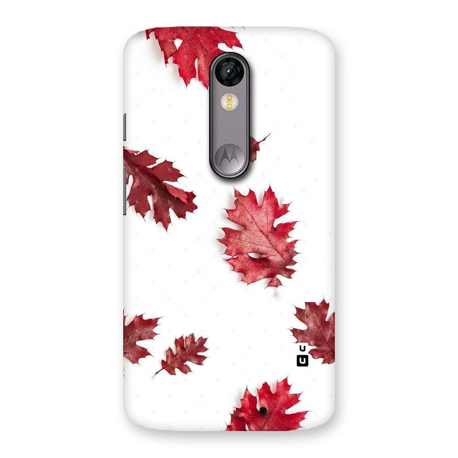 Red Appealing Autumn Leaves Back Case for Moto X Force