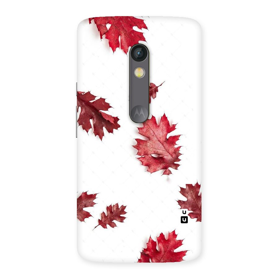Red Appealing Autumn Leaves Back Case for Moto X Play