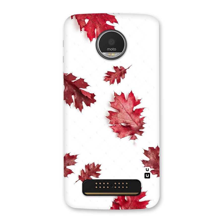 Red Appealing Autumn Leaves Back Case for Moto Z Play
