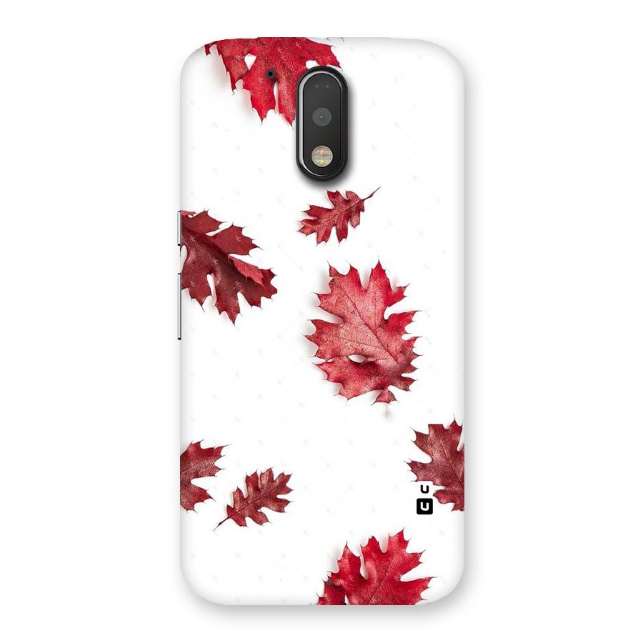 Red Appealing Autumn Leaves Back Case for Motorola Moto G4