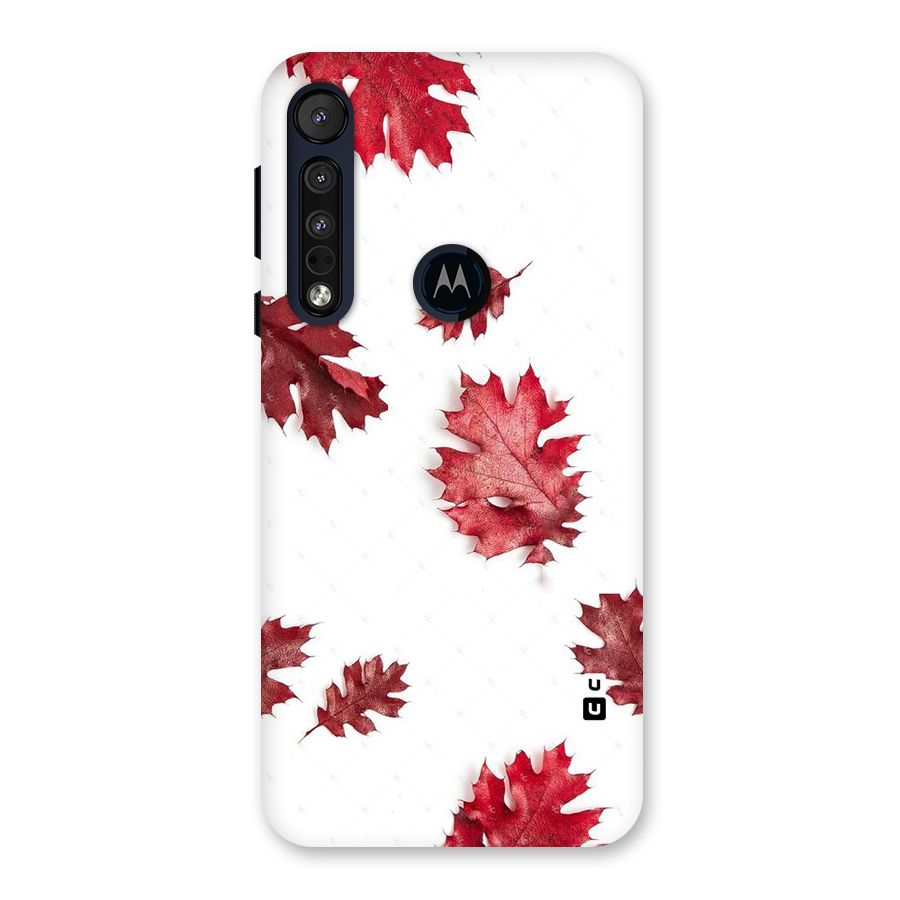 Red Appealing Autumn Leaves Back Case for Motorola One Macro