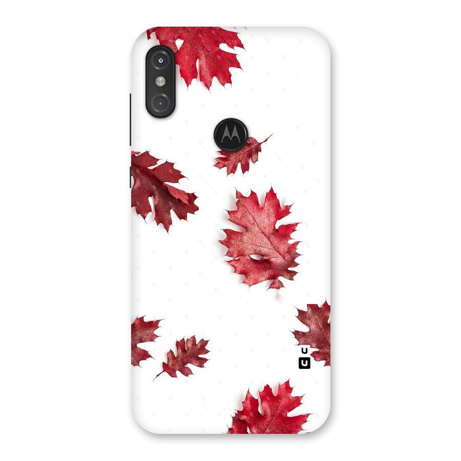 Red Appealing Autumn Leaves Back Case for Motorola One Power
