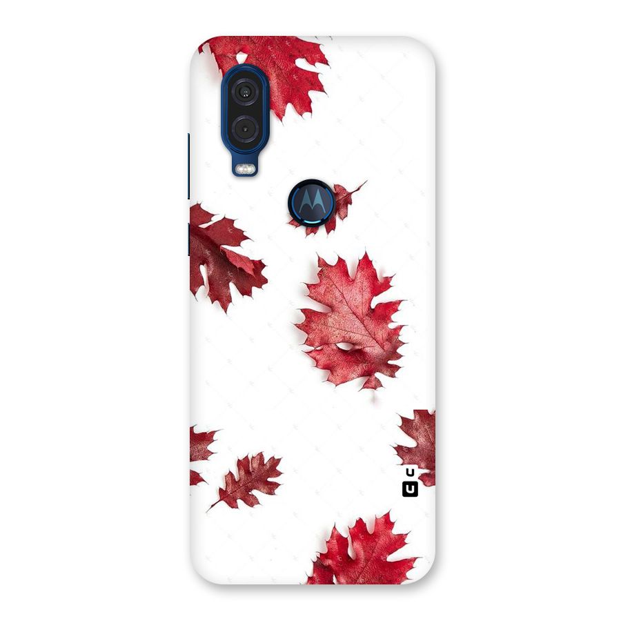 Red Appealing Autumn Leaves Back Case for Motorola One Vision