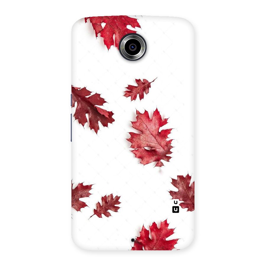 Red Appealing Autumn Leaves Back Case for Nexsus 6
