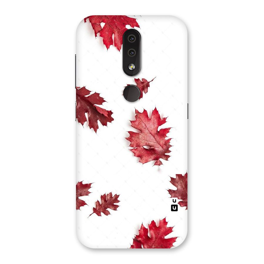 Red Appealing Autumn Leaves Back Case for Nokia 4.2