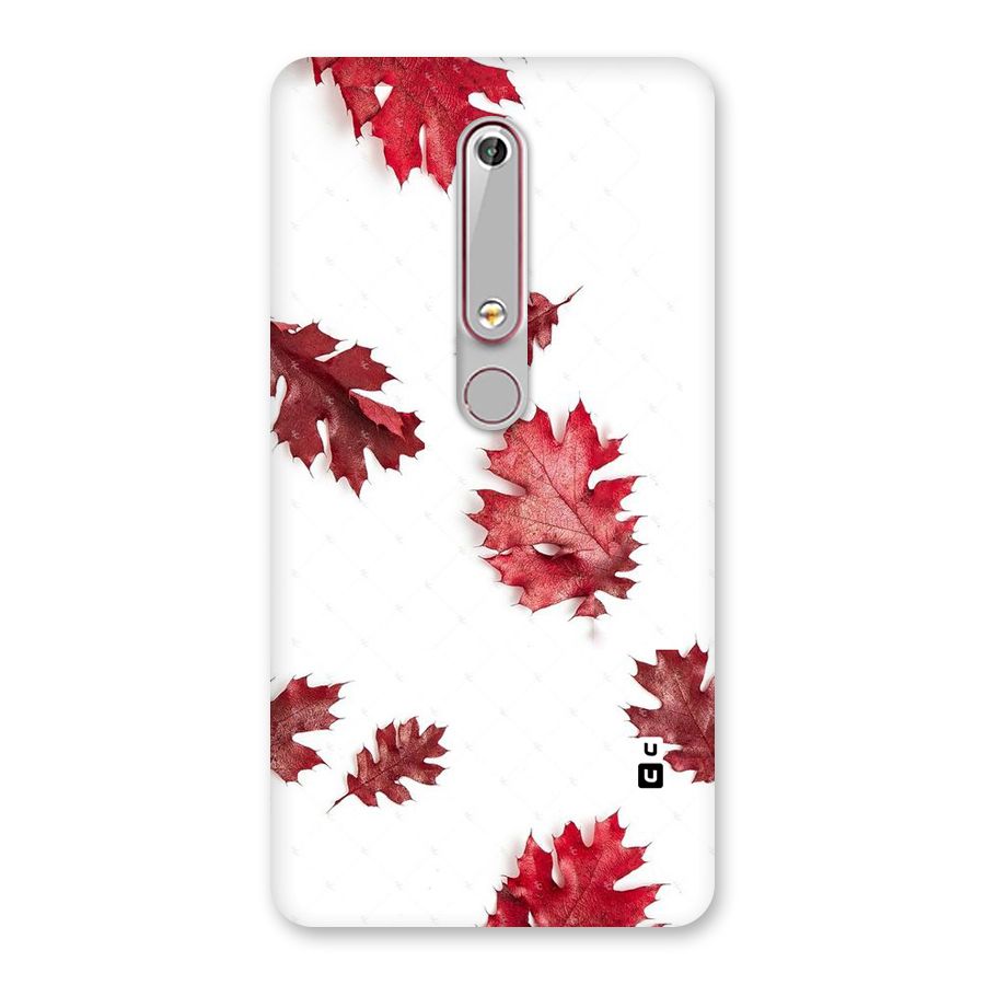 Red Appealing Autumn Leaves Back Case for Nokia 6.1