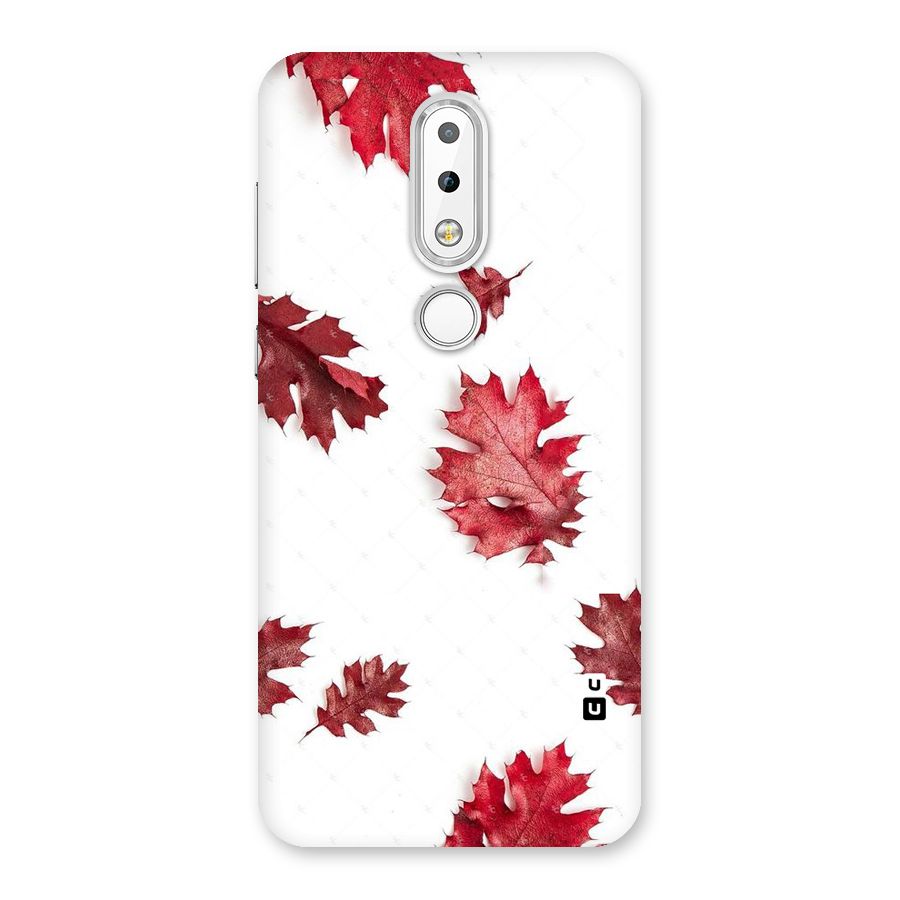 Red Appealing Autumn Leaves Back Case for Nokia 6.1 Plus