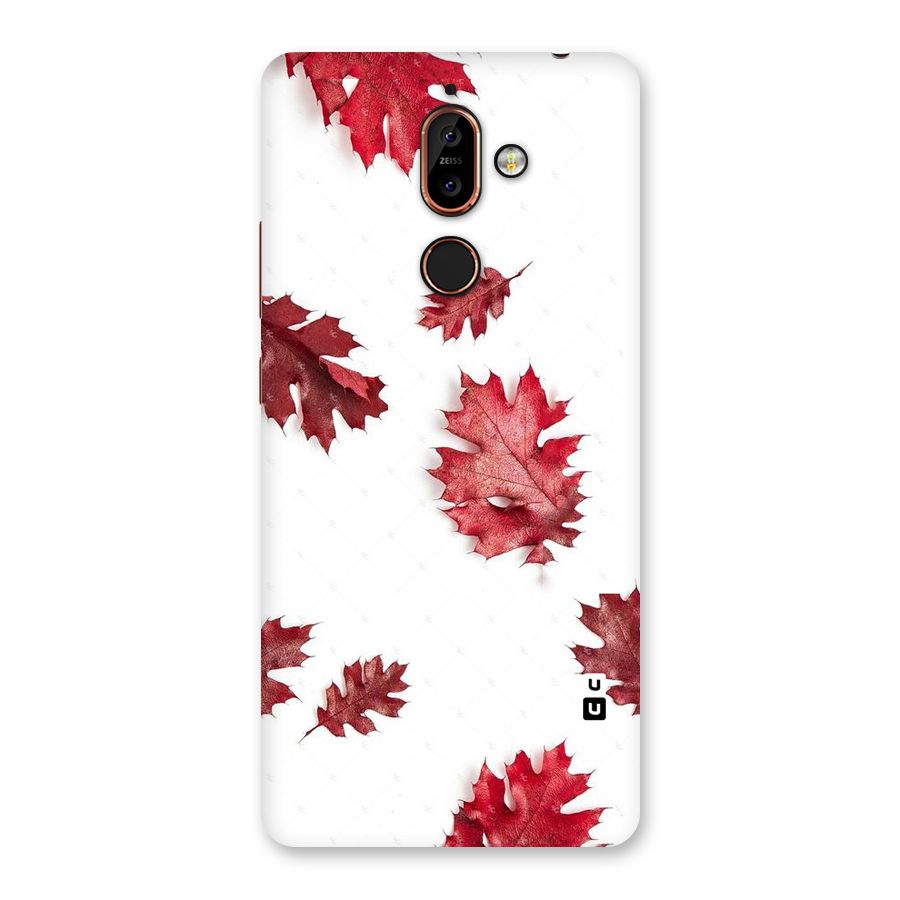 Red Appealing Autumn Leaves Back Case for Nokia 7 Plus