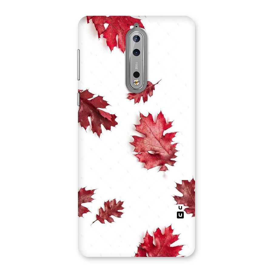 Red Appealing Autumn Leaves Back Case for Nokia 8
