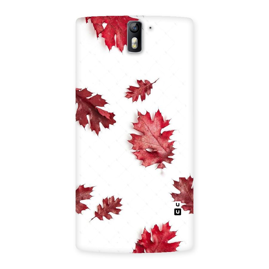 Red Appealing Autumn Leaves Back Case for One Plus One