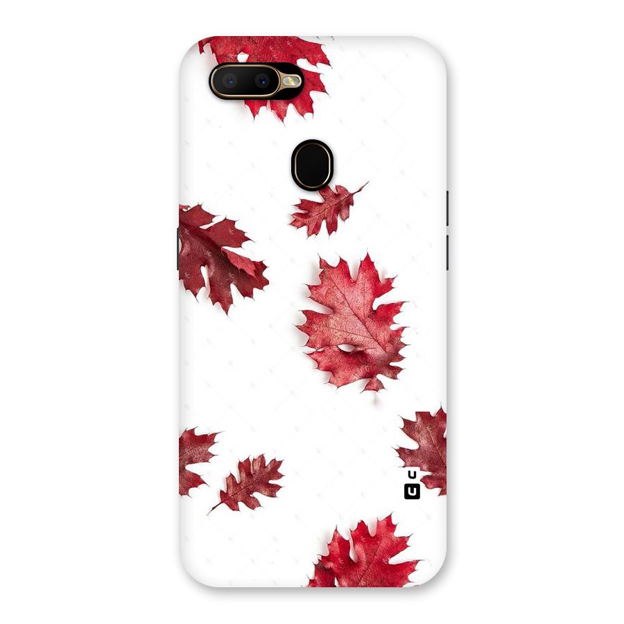 Red Appealing Autumn Leaves Back Case for Oppo A5s