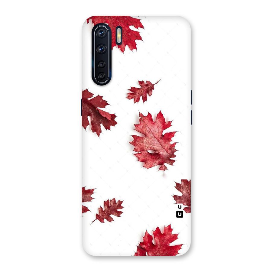 Red Appealing Autumn Leaves Back Case for Oppo F15