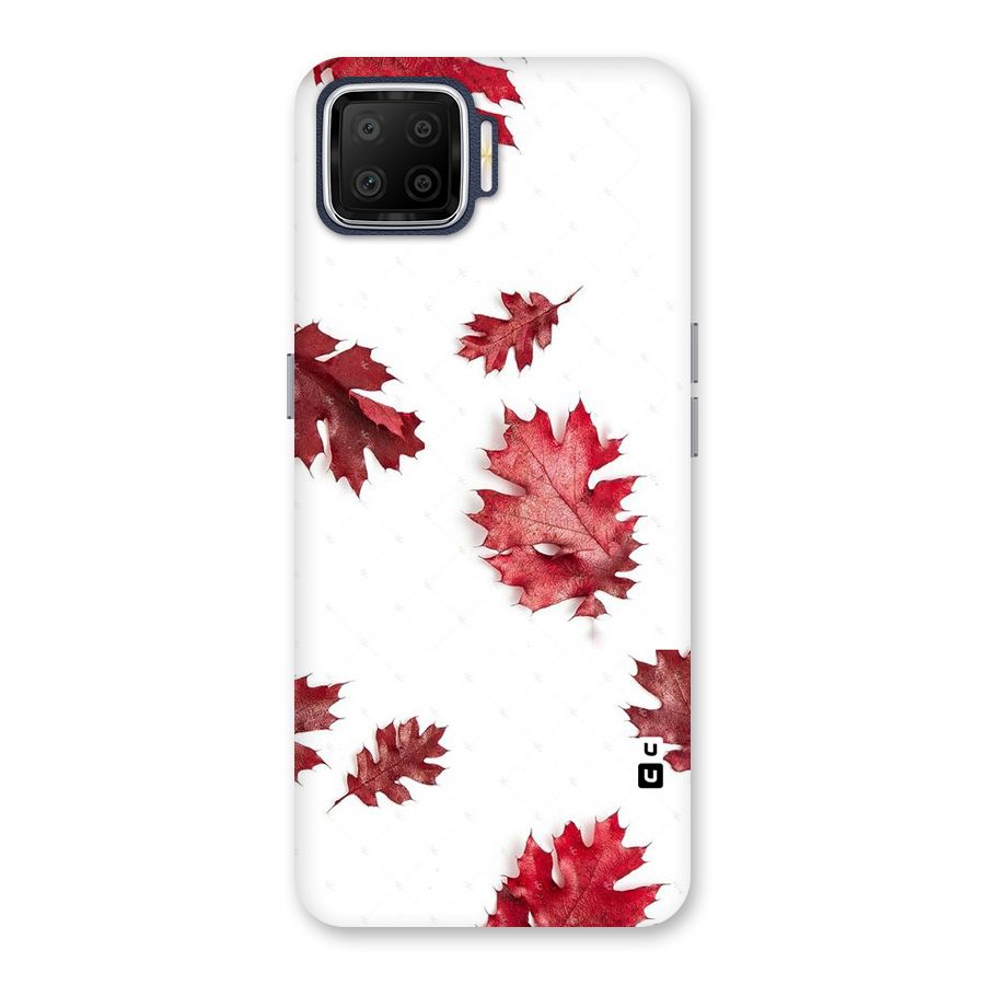 Red Appealing Autumn Leaves Back Case for Oppo F17