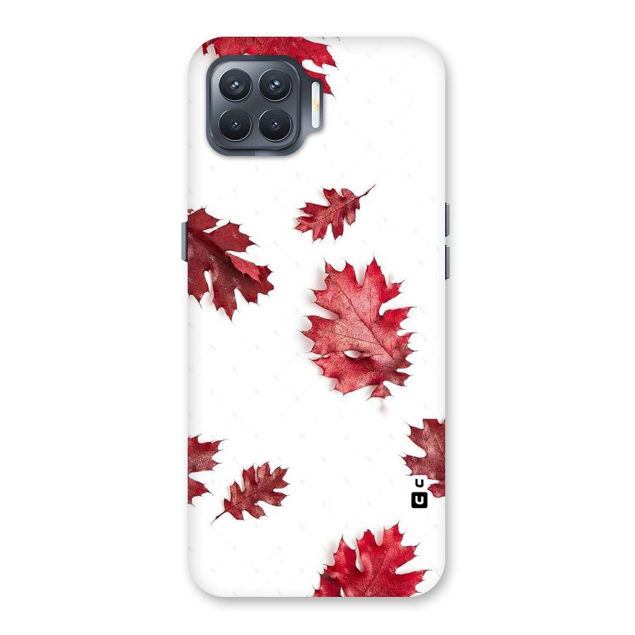 Red Appealing Autumn Leaves Back Case for Oppo F17 Pro