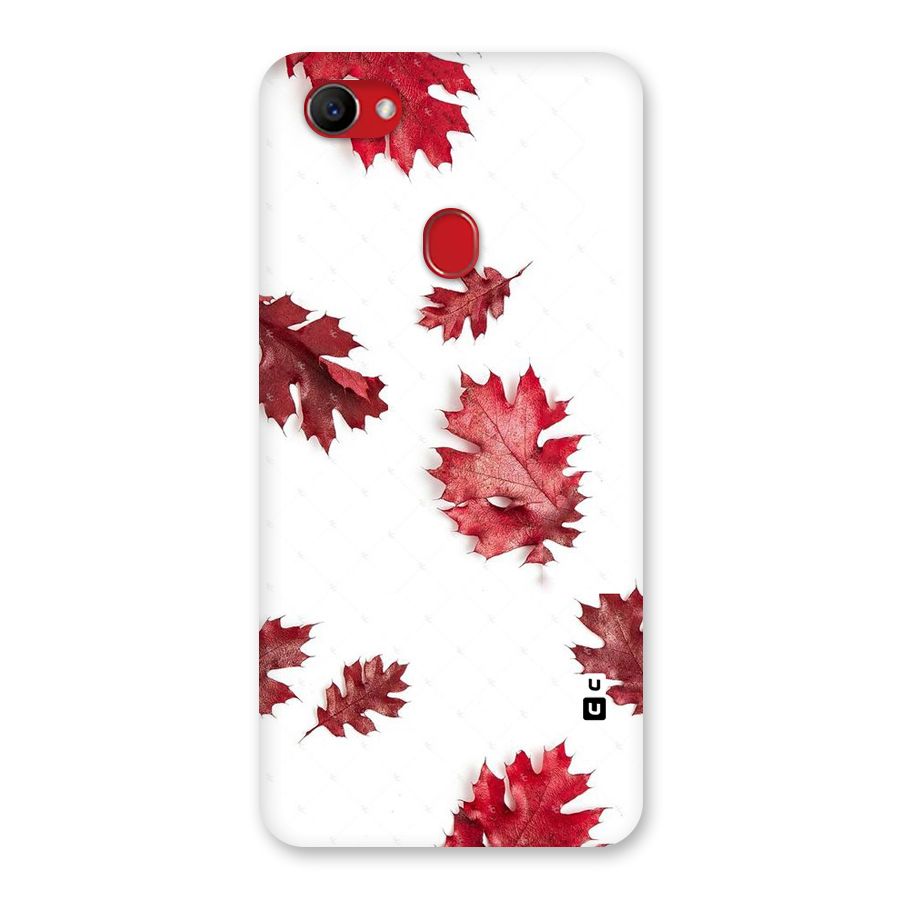 Red Appealing Autumn Leaves Back Case for Oppo F7