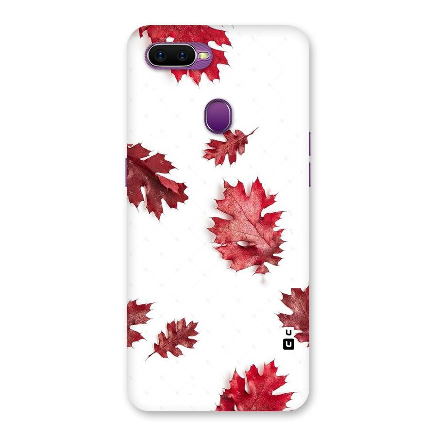 Red Appealing Autumn Leaves Back Case for Oppo F9