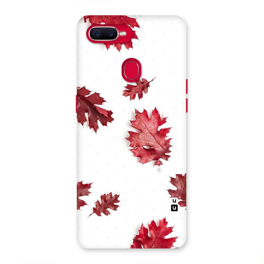 Red Appealing Autumn Leaves Back Case for Oppo F9 Pro