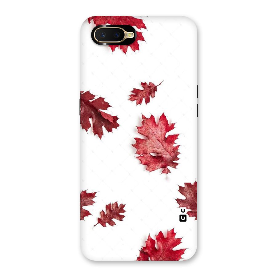 Red Appealing Autumn Leaves Back Case for Oppo K1