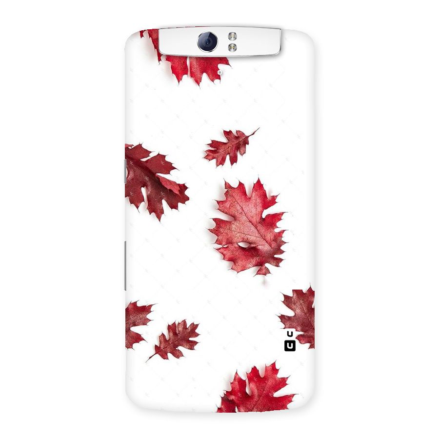 Red Appealing Autumn Leaves Back Case for Oppo N1