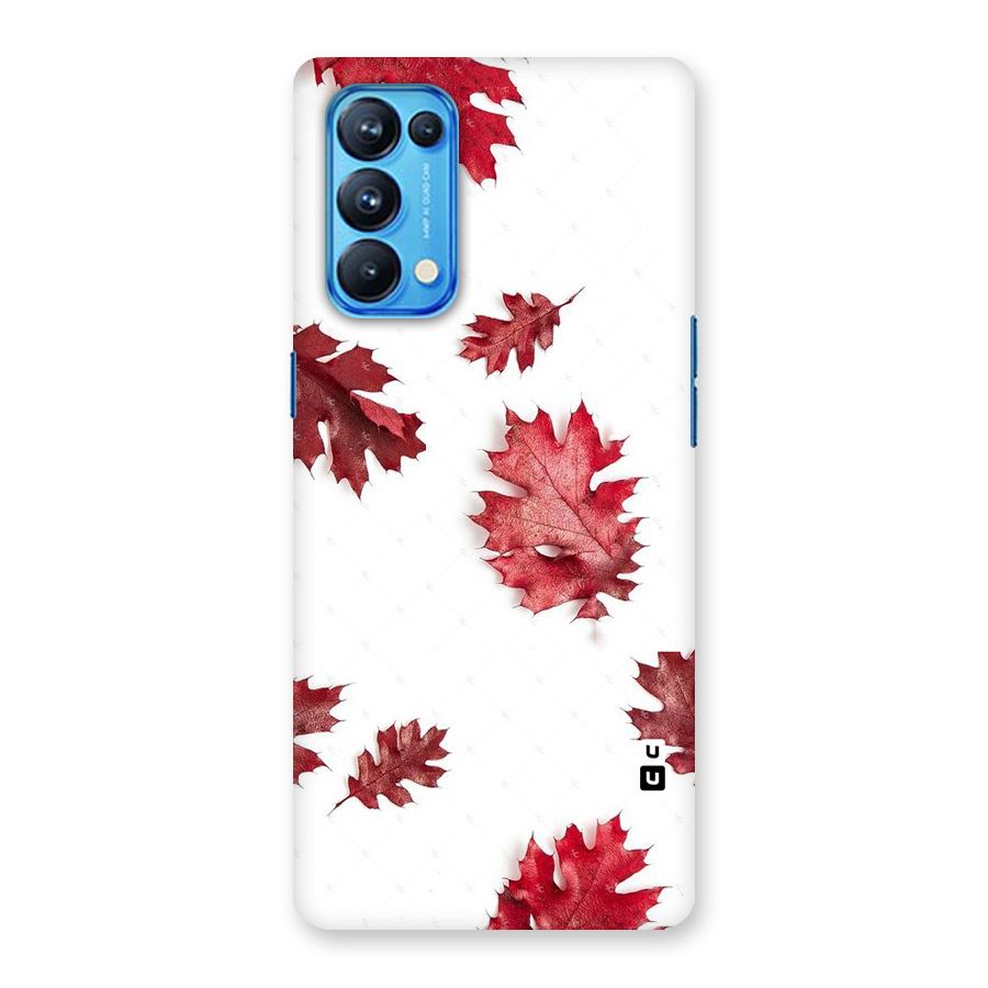Red Appealing Autumn Leaves Back Case for Oppo Reno5 Pro 5G