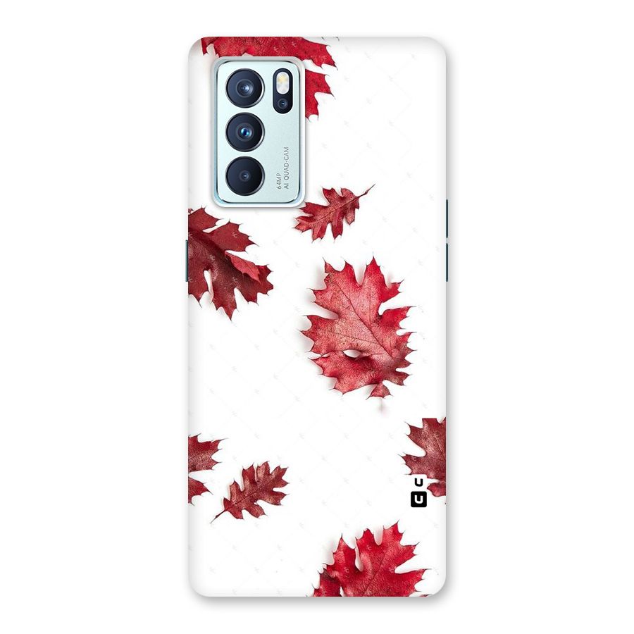 Red Appealing Autumn Leaves Back Case for Oppo Reno6 Pro 5G