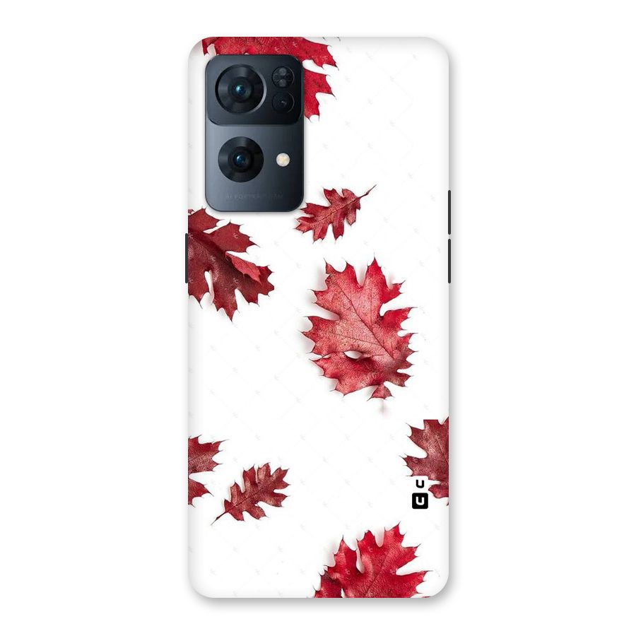 Red Appealing Autumn Leaves Back Case for Oppo Reno7 Pro 5G