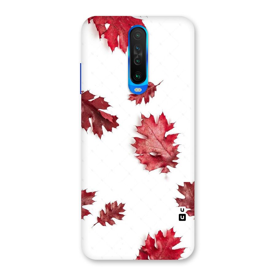Red Appealing Autumn Leaves Back Case for Poco X2
