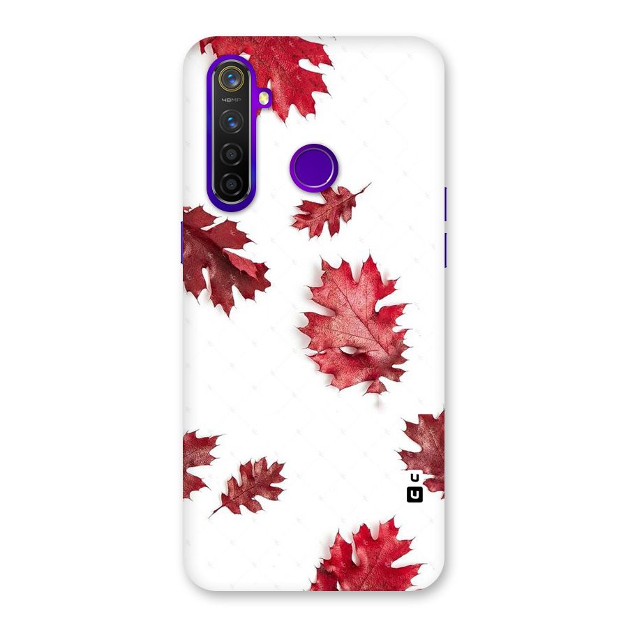Red Appealing Autumn Leaves Back Case for Realme 5 Pro