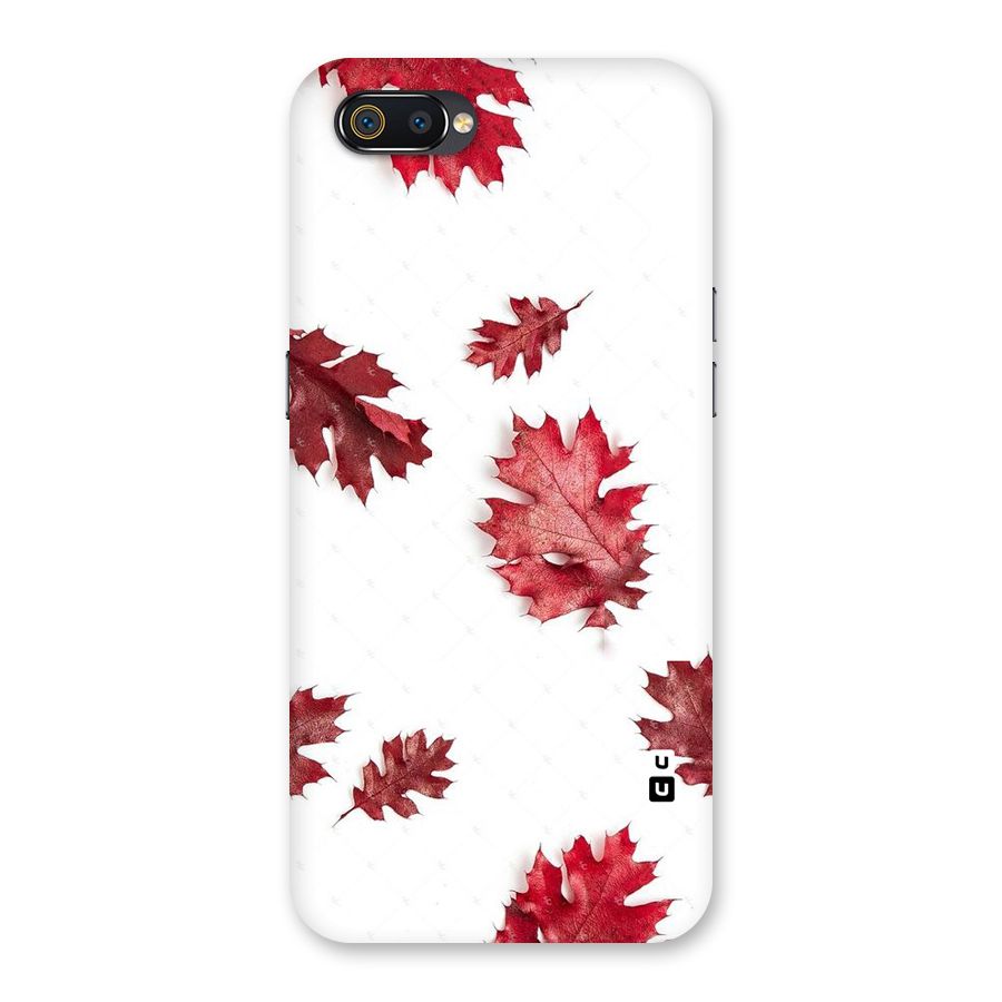 Red Appealing Autumn Leaves Back Case for Realme C2