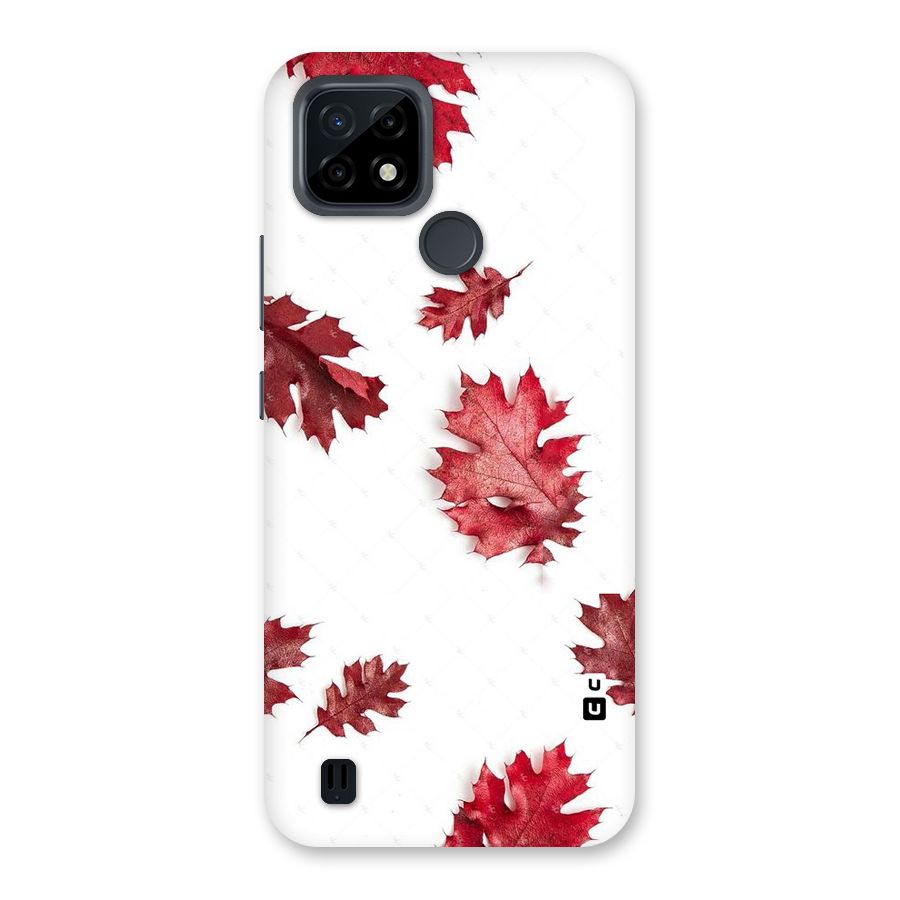 Red Appealing Autumn Leaves Back Case for Realme C21