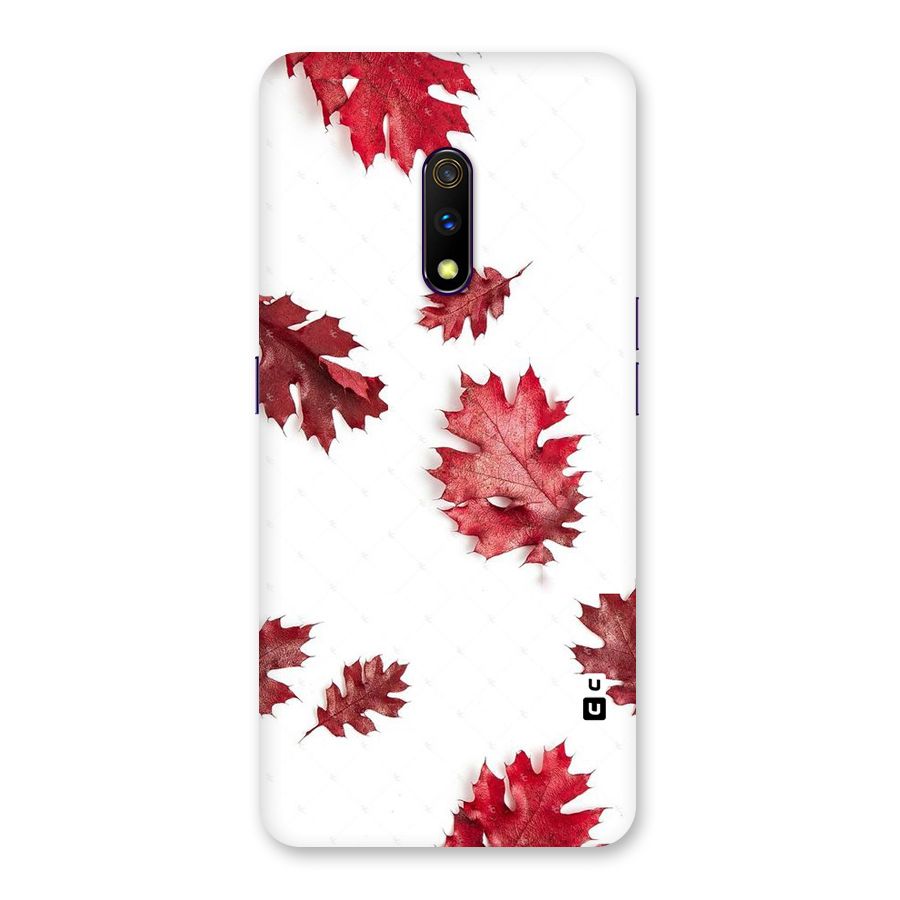 Red Appealing Autumn Leaves Back Case for Realme X