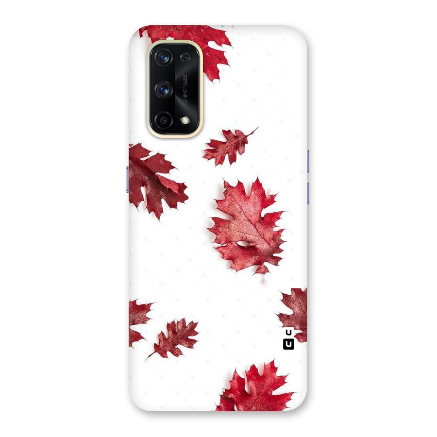 Red Appealing Autumn Leaves Glass Back Case for Realme X7 Pro