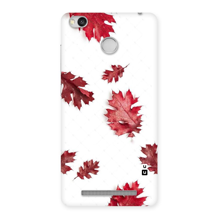 Red Appealing Autumn Leaves Back Case for Redmi 3S Prime