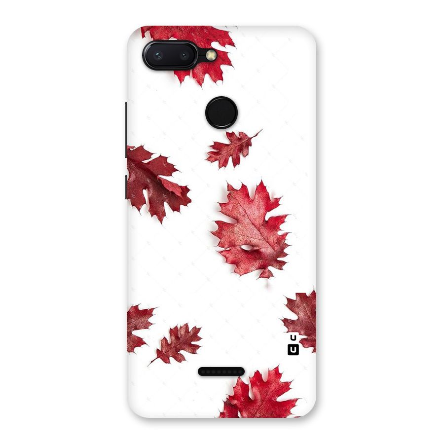 Red Appealing Autumn Leaves Back Case for Redmi 6