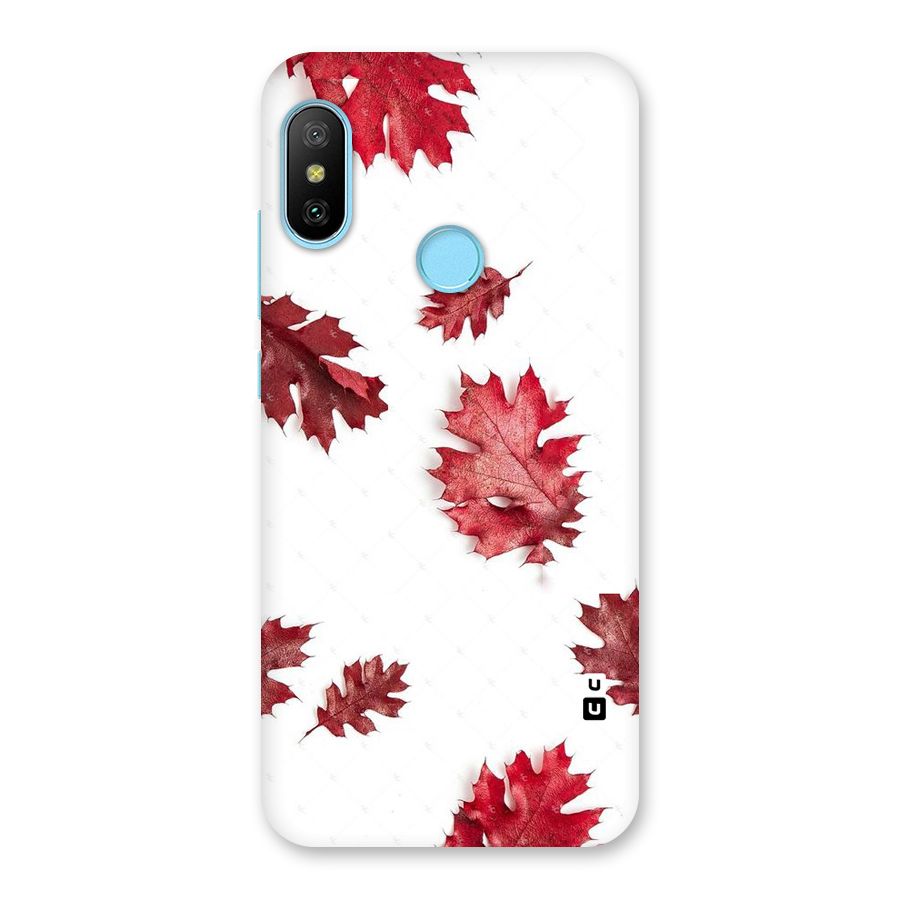 Red Appealing Autumn Leaves Back Case for Redmi 6 Pro