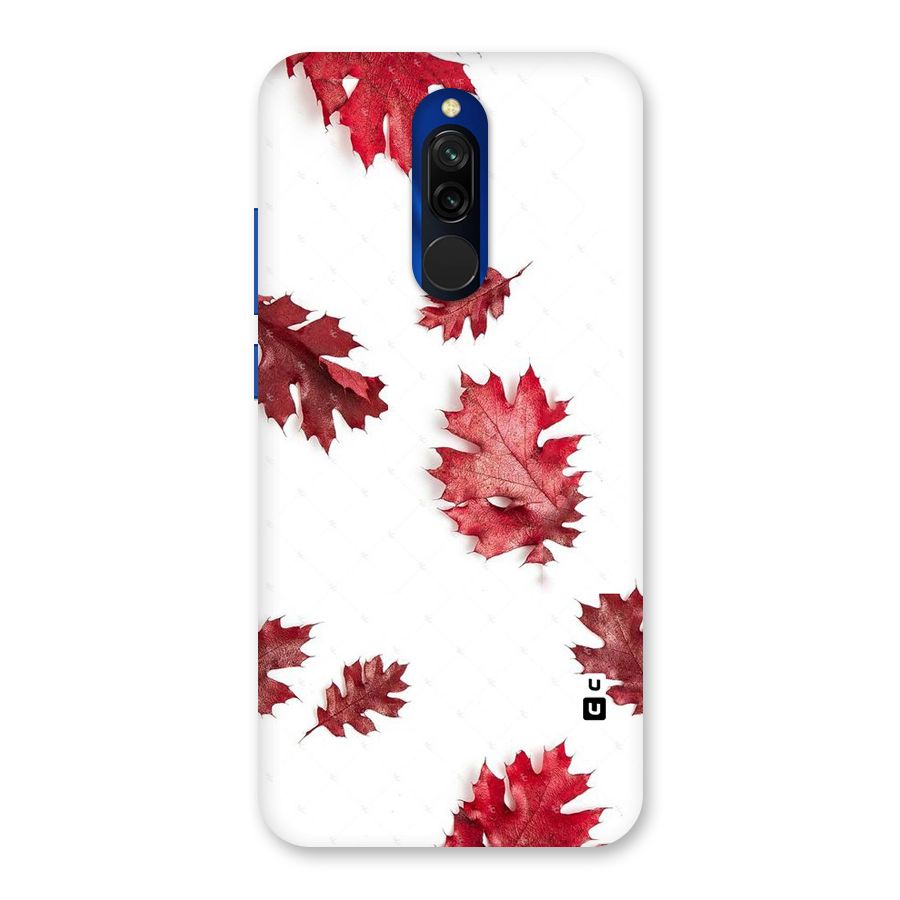 Red Appealing Autumn Leaves Back Case for Redmi 8