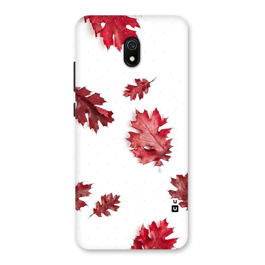 Red Appealing Autumn Leaves Back Case for Redmi 8A