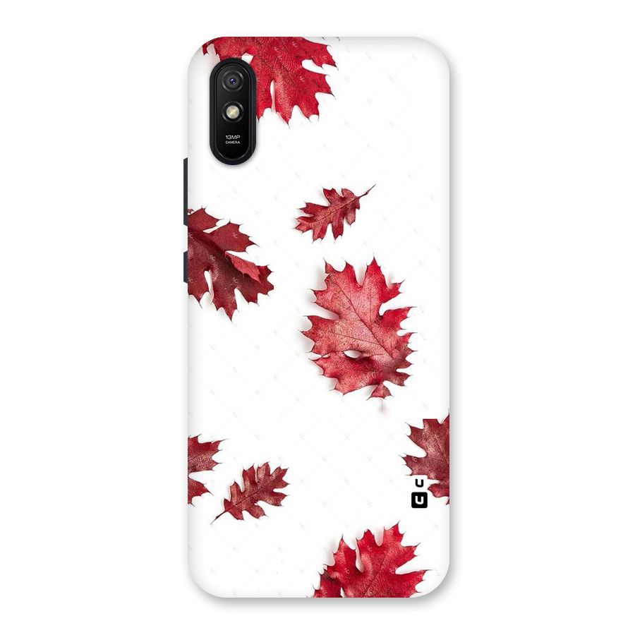 Red Appealing Autumn Leaves Back Case for Redmi 9A