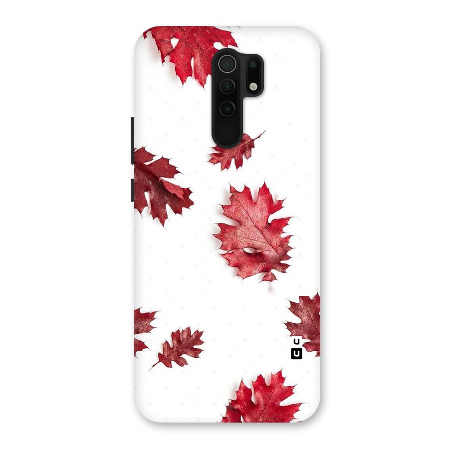 Red Appealing Autumn Leaves Back Case for Redmi 9 Prime