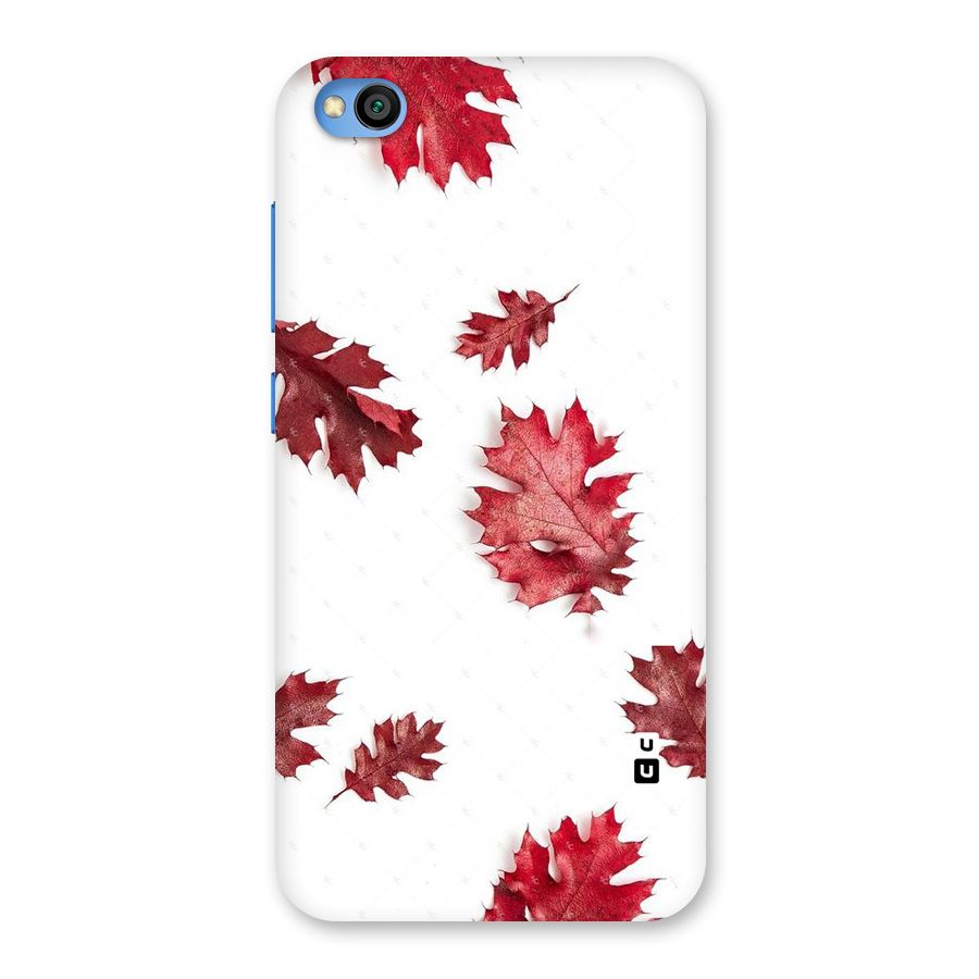 Red Appealing Autumn Leaves Back Case for Redmi Go