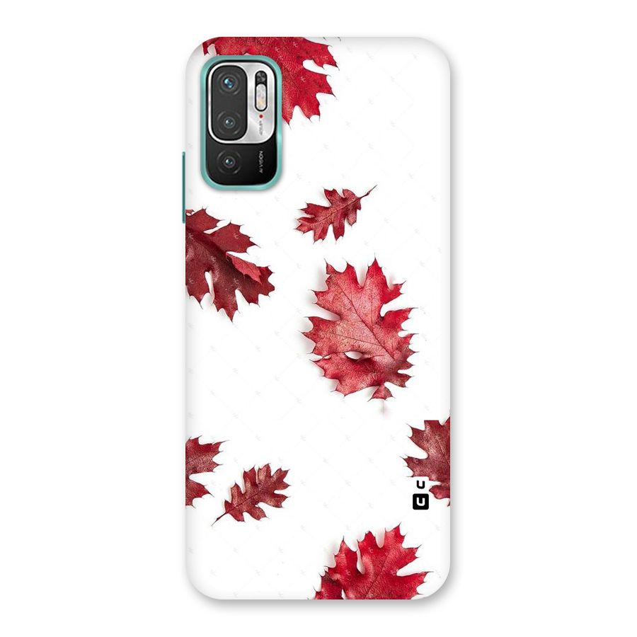 Red Appealing Autumn Leaves Back Case for Redmi Note 10T 5G