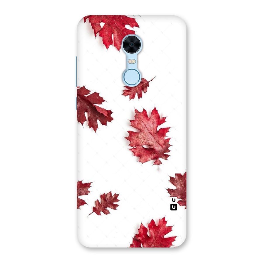 Red Appealing Autumn Leaves Back Case for Redmi Note 5